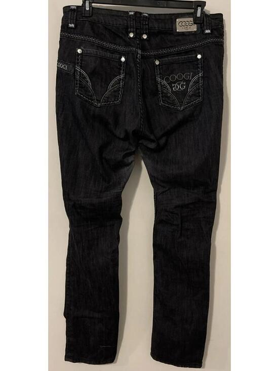Coogi Australia Womens Size 16 Black Stylish Straight-Fit Denim Jeans! A6124 Y2K - Picture 2 of 7